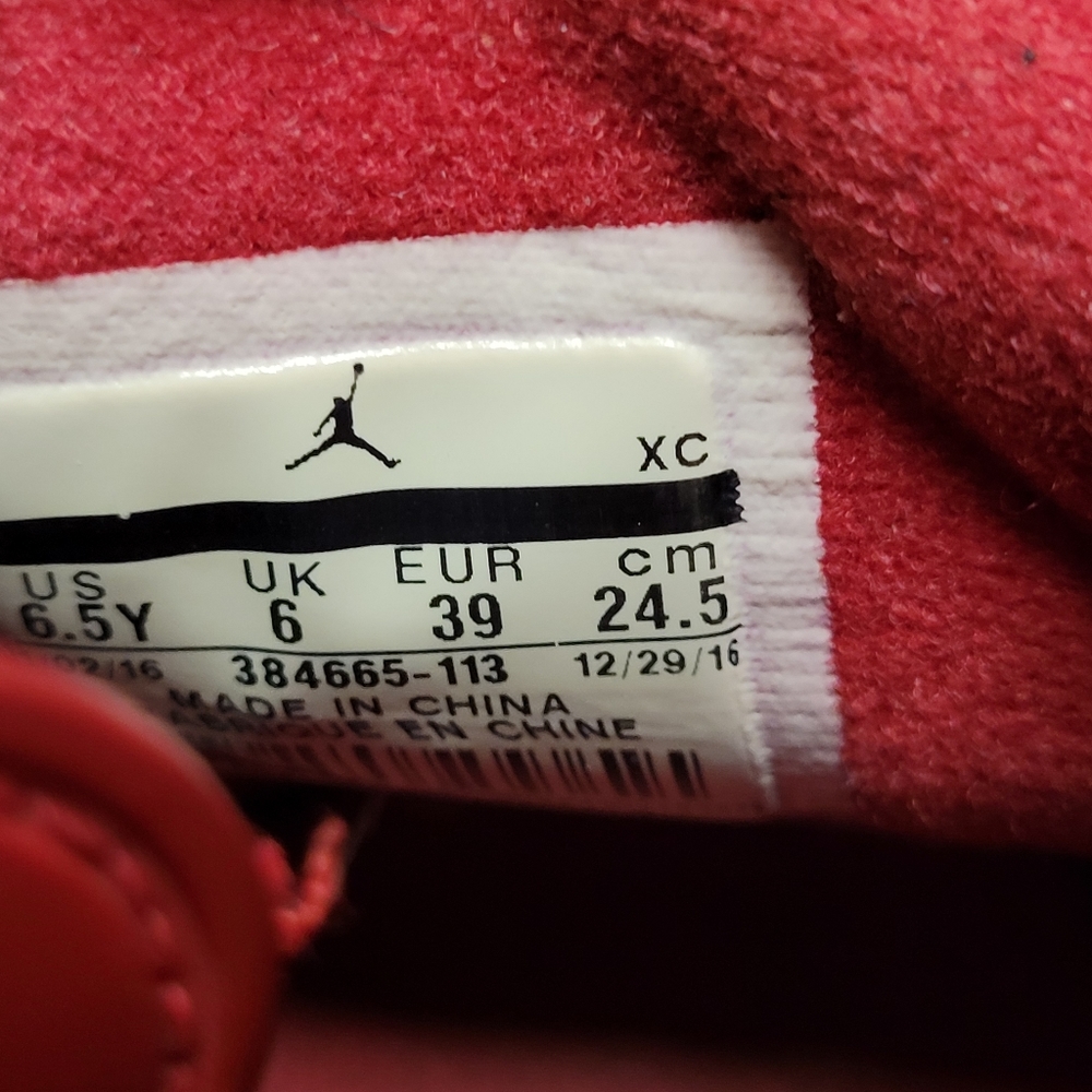 Nike Boys Air Jordan 6 Retro 384665-113 Red White Sz 6.5 / Sz 8 women - Picture 10 of 10